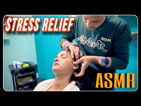 STRESS RELIEF ASMR & HEAD, BACK AND NECK MASSAGE | Barber Rizwan