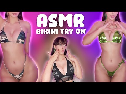 Trying On My Favorite Bikinis 👙✨ | ASMR Fabric Sounds & Whispers to Help You Sleep