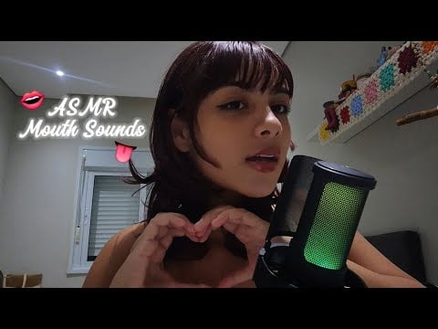 ASMR Mouth Sounds👅 (Mouth sounds, sussurros, visual triggers, hand movements...)