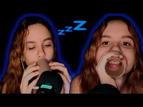 ASMR Rolo de papel - Sons de boca molhada & Fast tappings 🌙