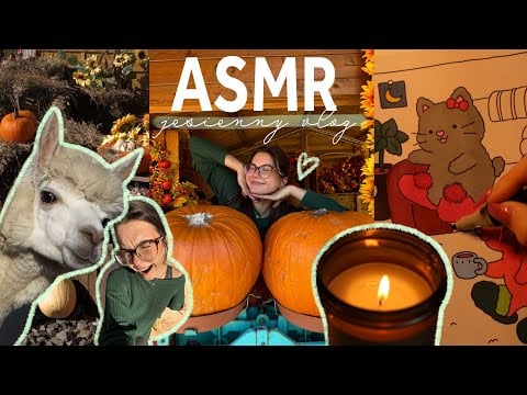 bardzo jesienny ASMR vlog 🍁 gotowanie, kolorowanie, mini zoo, dynie (close-up whispered voiceover)