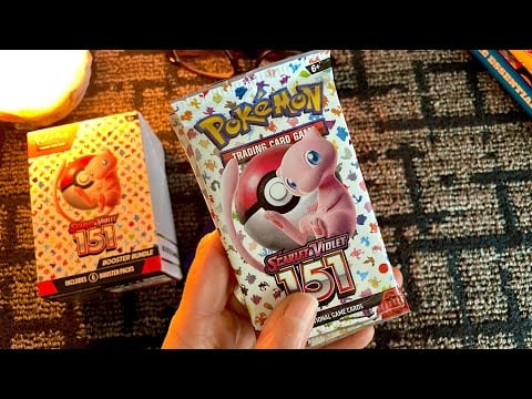 ASMR Pokémon Scarlet & Violet 151 Booster Bundle Unpacking ~ Any Good Ones? Gotta catch ‘em all!