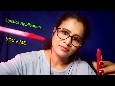 ASMR💄Tingly~ Up Close Lipstick Application on You+ Me 👄💋 (Mouth Sounds & Whispering) | AsmrGhosal