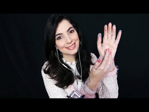 ASMR: Sons de Luvas /gloves sounds  (látex, vinil e borracha) 🎧BINAURAL👂 Vídeo para relaxar!