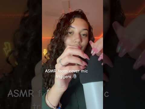 ASMR foam cover mic triggers #asmr #mictriggers #feelthetingle #tingly #aggressiveasmr