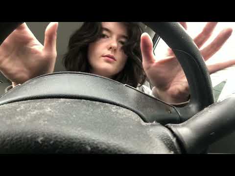 ASMR in my car 🚗 | tapping, textured scratching, whispered, lofi