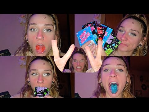 Eating pop rock candy/ asmr mouth sounds 