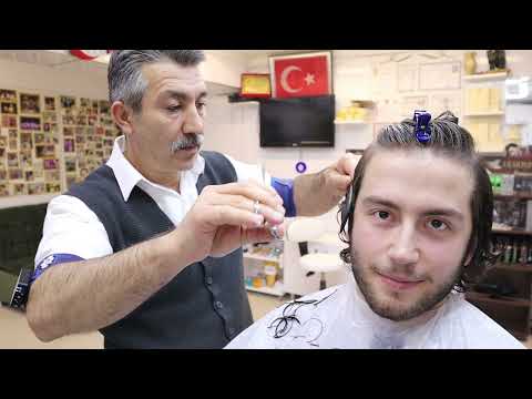 THE MOST BEAUTIFUL LONG HAIR CUT AND BEARD SHAVE WITH ASMR MUNUR ONKAN