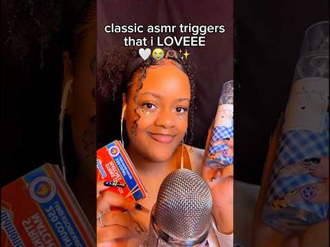 classic ASMR triggers i LOVEEEE 🤍🫶🏽✨ #asmr #shorts
