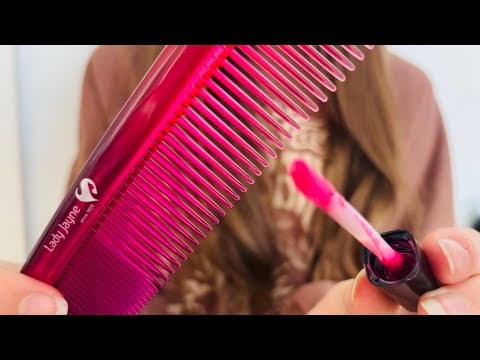 ASMR Quick+Tingly Doing your hair + makeup | Actual Camera Touching | Camera combing | Hair brushing