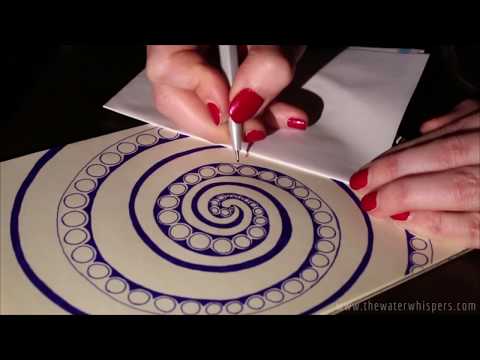 ✏ Zentangle Saturdays ✍ Relaxing ASMR Sounds For Sleep ~ Drawing With Blue Fine Liner