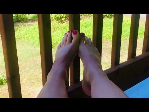 ASMR bare feet gentle playing