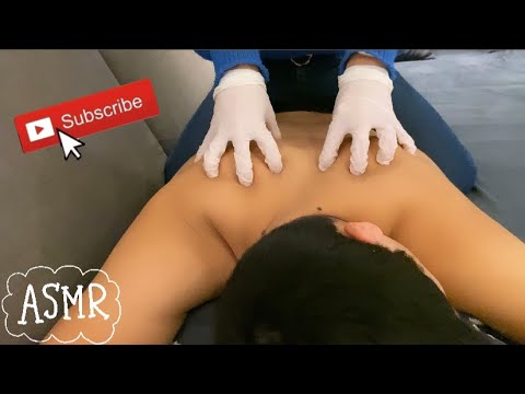 ASMR⚡️Most relaxing back massage with gloves! (LOFI)