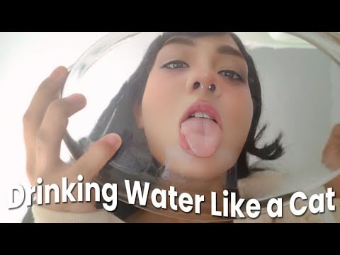 ✨️ASMR PARA QUEM AMA SONS DE ÁGUA E BOCA, Bebiendo água como un 🐱, Drinking water like a 🐈✨️