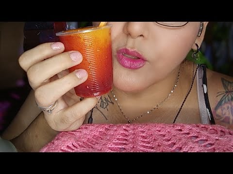 ASMR comiendo paleta de mango 🥭 mangonada o chamoyada 