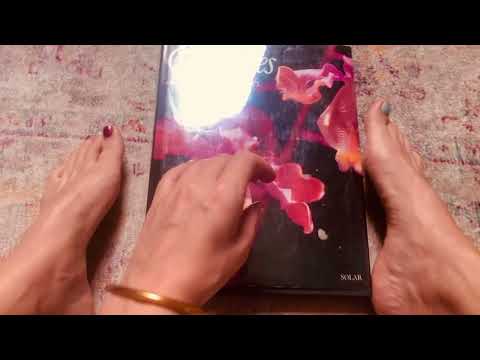 ASMR bare feet and orchids page flipping