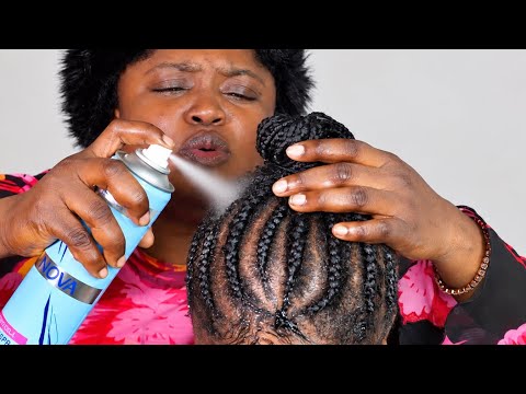 ASMR✨I did A vitamin E capsule whisper edge laying, Scalp scratching, Ear oiling massage on my mum