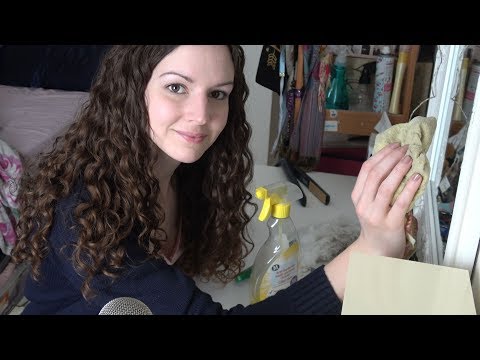 ASMR Cleaning - dusting, spraying, soft spoken