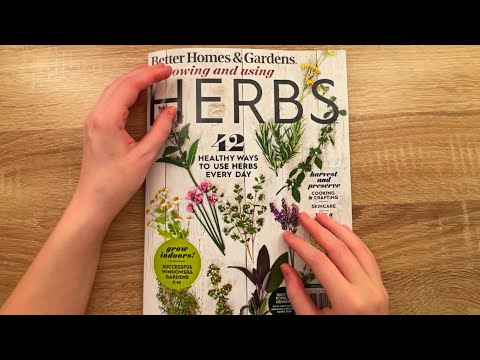 ASMR 🌸 ~🪻GARDEN AND HERB MAGAZINE FLIP THROUGH 🌿