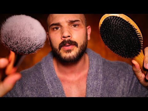 ASMR Brushing Your Pain Away (ASMR for Sleep) Safest Place in ASMR ✨ Face Brushing - Hair Brushing