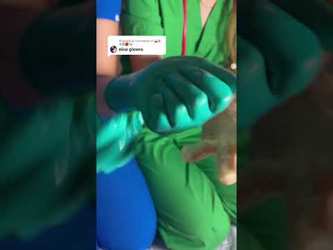 we always use a LOT of oil.  we really care about the patient’s comfort! #medicalexam #latex