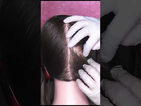 ASMR Scalp Check with Gloves (NO TALKING) #shorts