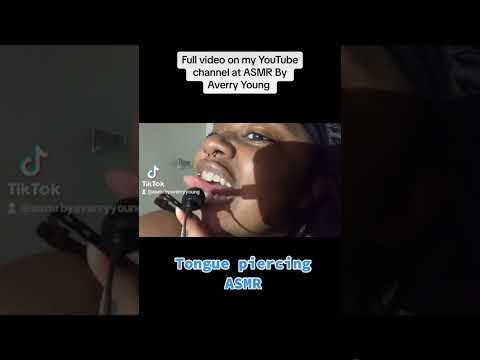 tongue piercing asmr