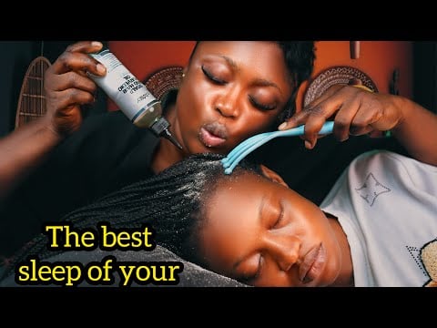 ASMR✨No Talking Scalp Scratching on Braids + Hand picking hair crust,Fake spit paint,Head Massage,