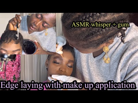 ASMR ✨Make up application with relaxing edge laying for ultimate sleep