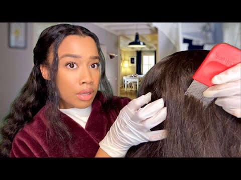 ASMR POV Your Mom Checks You For Lice *You’re Infested 🪲🔦 ASMR Lice Check Role-play | Lice Removal