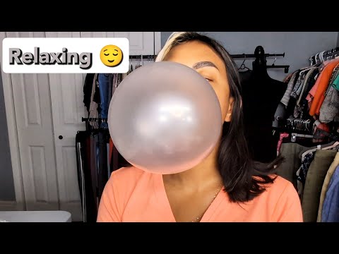 ASMR Relaxing Chewing Gum Sounds , ASMR For Sleep , Bubblegum Tingles