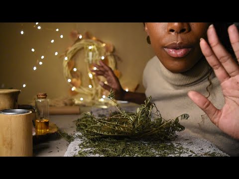 ASMR Herbal MASSAGE for stress RELIEF, SLEEP, Body scan, Shoulders, Bones cracking