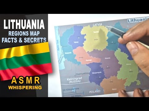 ASMR: LITHUANIA Regions Map Tracing| Key Facts and Highlights | ASMR maps and facts