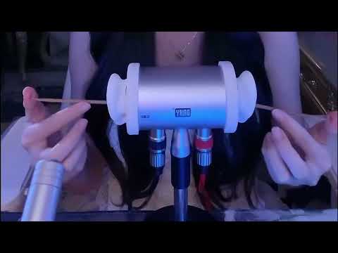 Tingly Ear Cleaning ASMR with Goose Feather, Cotton Swabs & Soft Brushing Sounds / 1Hr (No Talking)