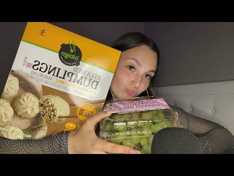 Asmr Eating a meal with you💕(🥟Dumplings and grapes🍇)
