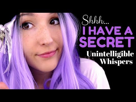 ASMR - TELLING YOU SECRETS ~ Breathy, Unintelligible Whispering ~