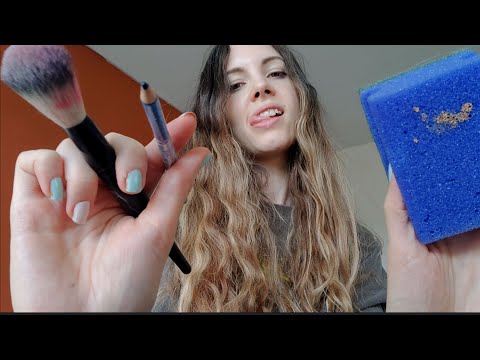 FASTESTS ASMR Doing Your Makeup - Lofi