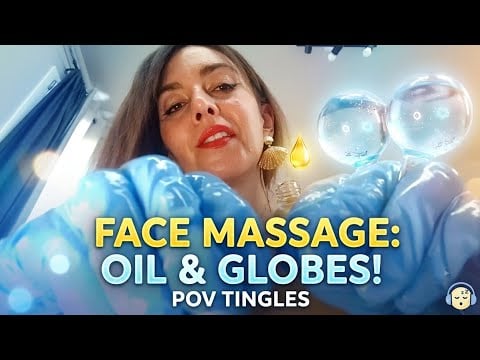 ​ASMR POV 💆‍♂️ Nitrile Gloves massage, Oil & Water Globes  - summer edition 