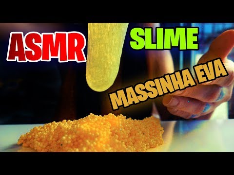 ASMR Massinha EVA e SLIME! 😍🍀🙆