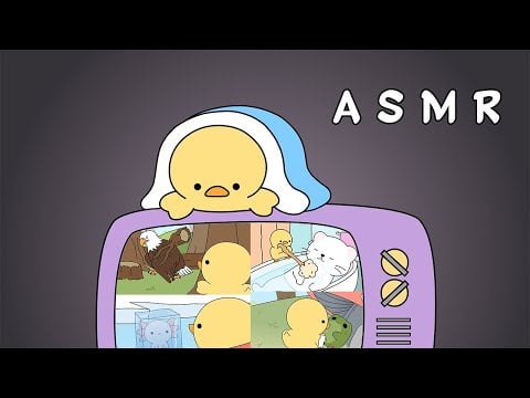 ASMR duckling treats animals (compilation)