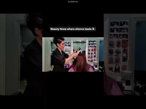 Hair salon ASMR visual and hearing activation #Magic straight, break the strong curly chain to make