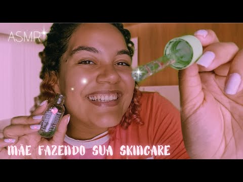 ASMR MÃE FAZENDO SUA SKINCARE 💖😍