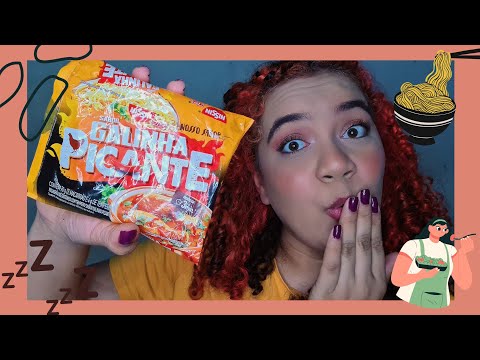 ASMR: COMENDO MIOJO PICANTE 💖💖