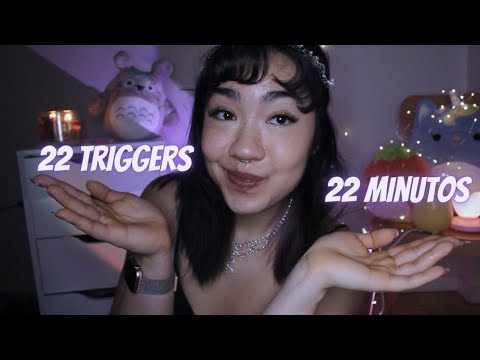 ASMR | 22 Gatilhos de 2022 em 22 minutos (INTRUÇOES, SPIT PAINTING, TAPPING, CAFUNÉ e MAIS)