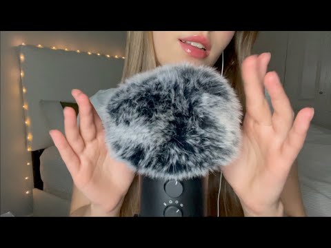 ASMR finger fluttering, mic blowing, deep breathing, & some m0uth sounds