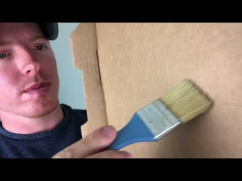wednesday Tingles - brushing on cardboard