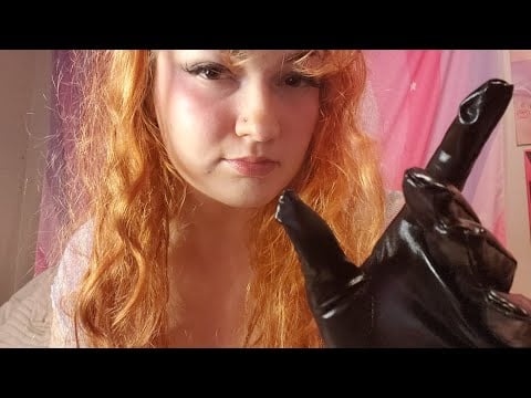 ASMR Investigating Your Face!!! (Personal Attention and Pleather Glove Sounds)