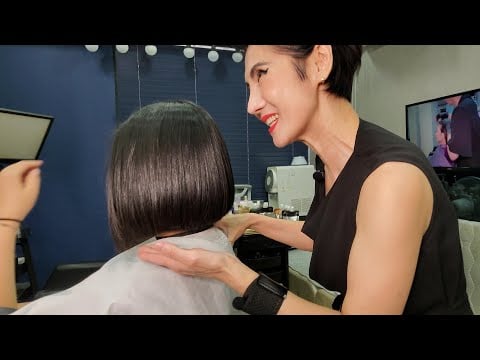 Hair Donation to Bob Haircut | Korean Magic Straightening Transformation | Rhea Jung