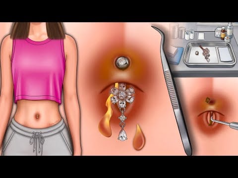 Belly Button Care And Hygiene Routine Animation, Relaxing ASMR Animation, Satisfying ASMR Animation
