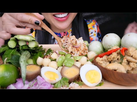 SIMPLE YET SATISFYING (THAI SPICY SAUCE + FRESH VEGGIE) ASMR EATING SOUND LIGHT WHISPER | SAS-ASMR